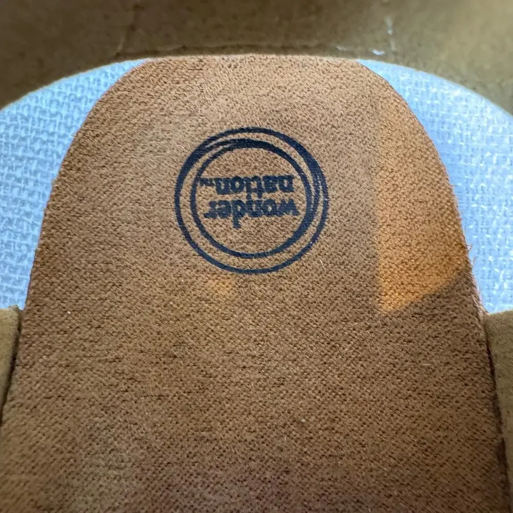 Wonder Nation Toddlers brown double Velcro strap cork sandals Size 5
